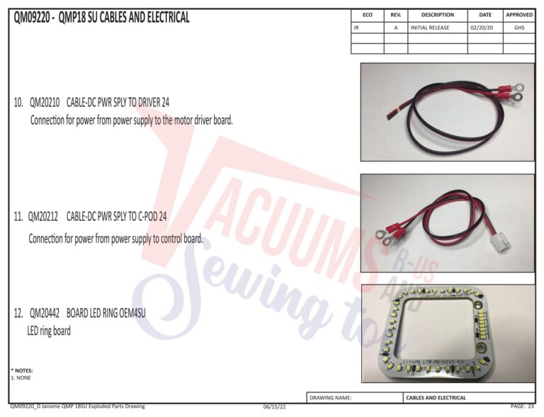 Janome QMPRO18 schematic page 16 preview