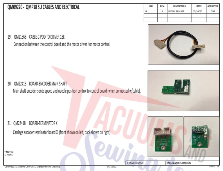 Janome QMPRO18 schematic page 19 preview