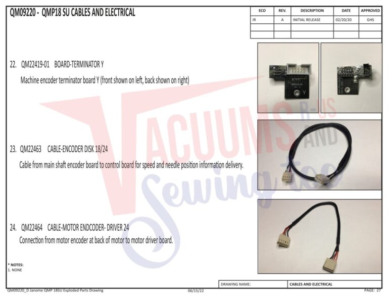 Janome QMPRO18 schematic page 20 preview