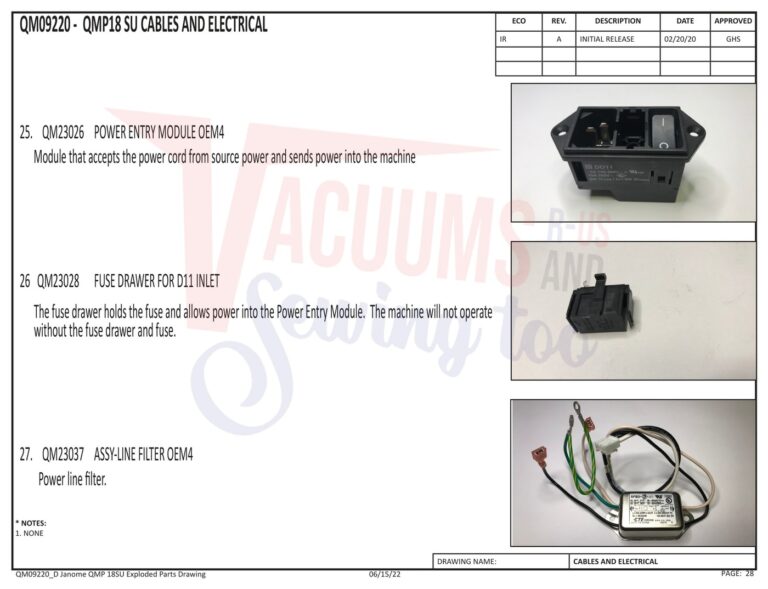 Janome QMPRO18 schematic page 21 preview