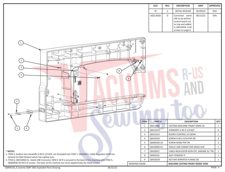 Janome QMPRO18 schematic page 25 preview