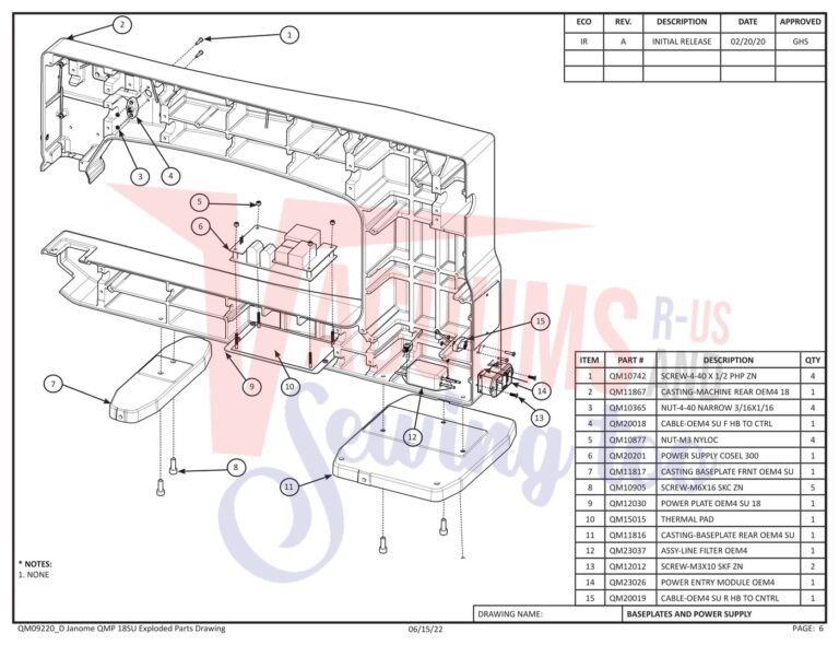 Janome QMPRO18 schematic page 26 preview