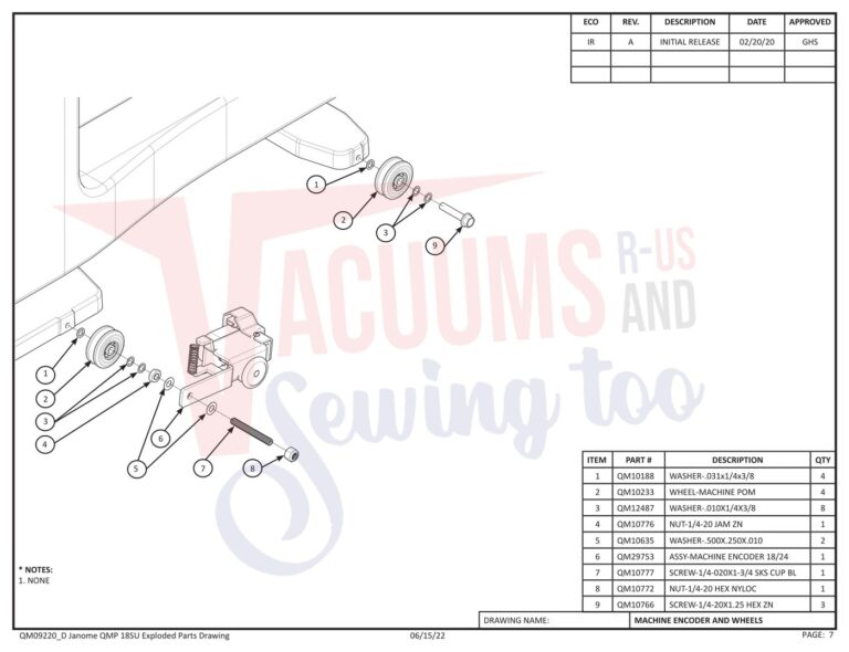 Janome QMPRO18 schematic page 27 preview
