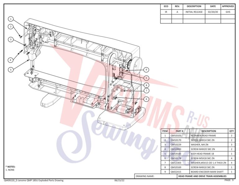 Janome QMPRO18 schematic page 29 preview