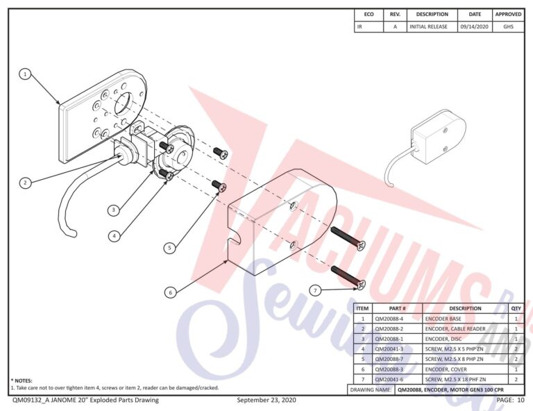 Janome qmpro20 schematic page 2 preview