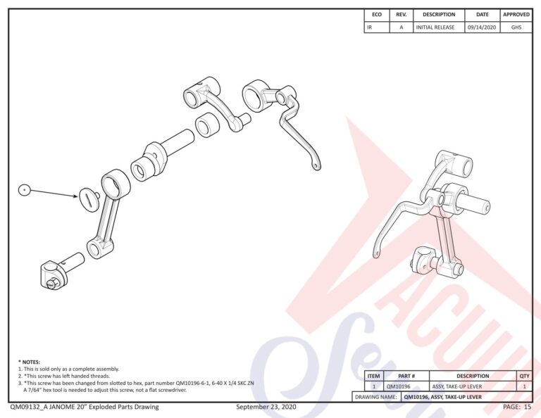 Janome qmpro20 schematic page 7 preview