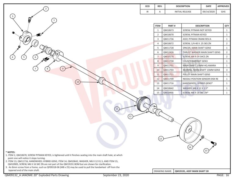 Janome qmpro20 schematic page 8 preview
