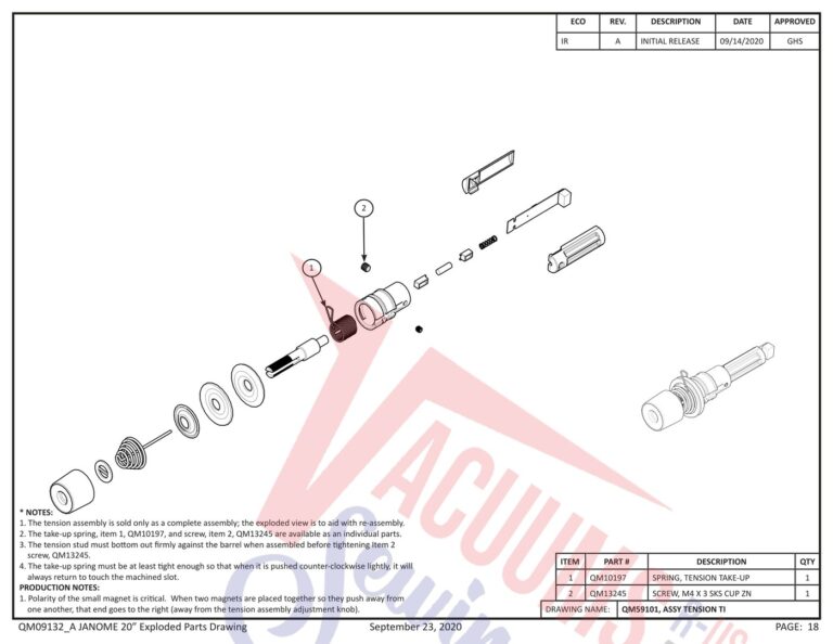 Janome qmpro20 schematic page 10 preview