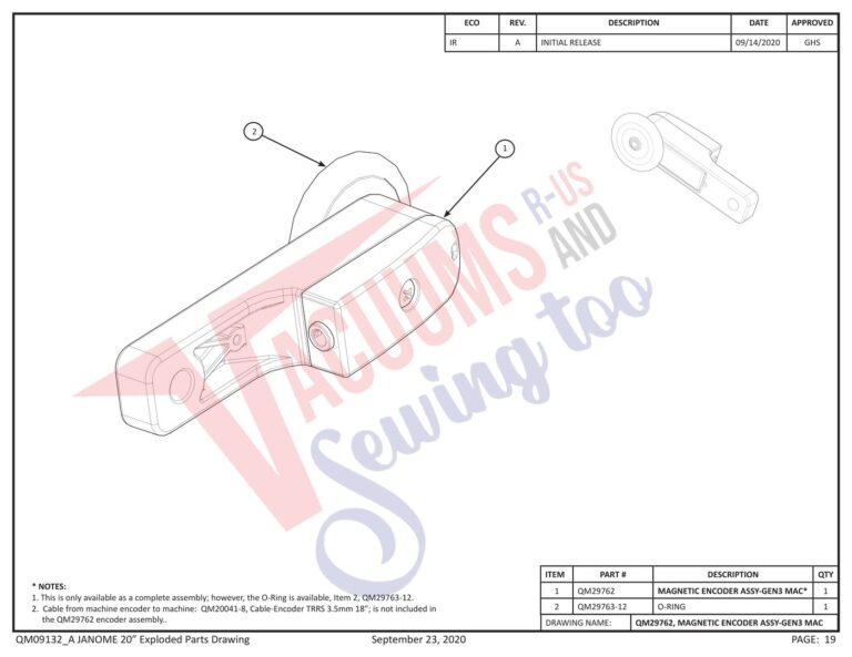 Janome qmpro20 schematic page 11 preview