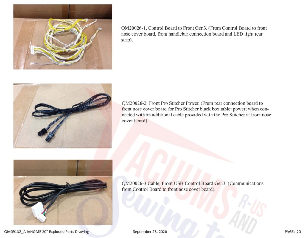 Janome qmpro20 exploded schematic diagram (page 13)