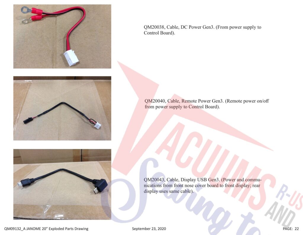 Janome qmpro20 exploded schematic diagram (page 15)