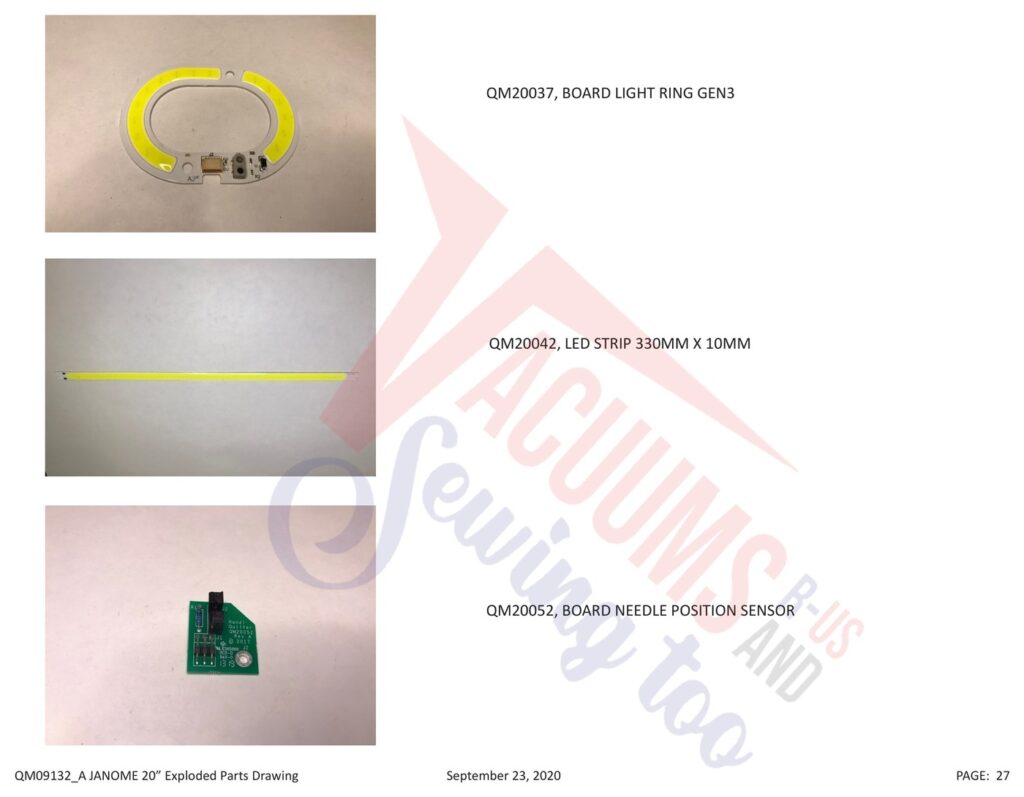 Janome qmpro20 exploded schematic diagram (page 20)