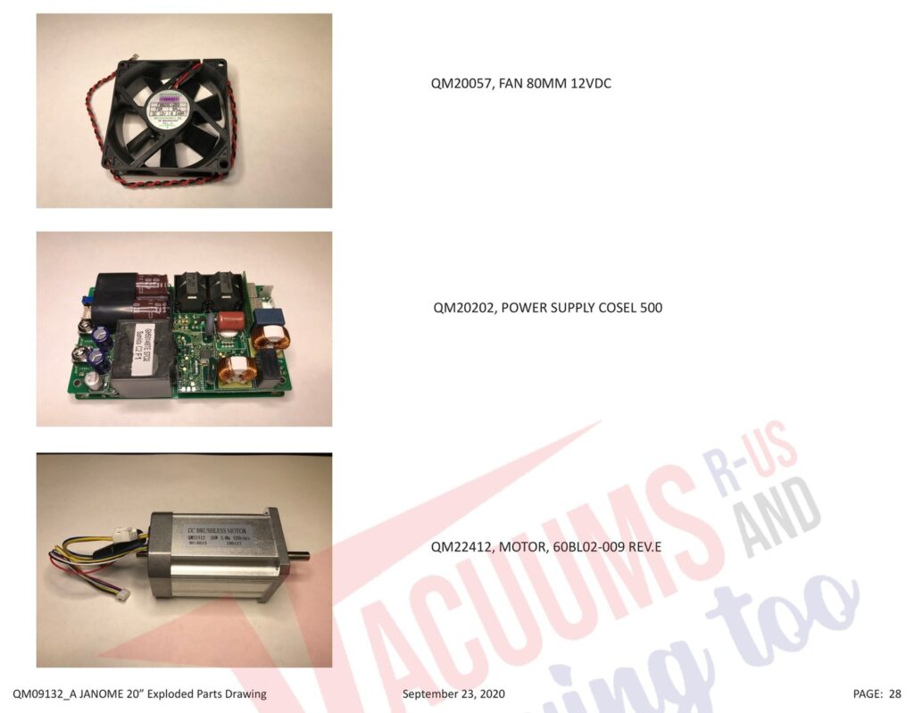Janome qmpro20 exploded schematic diagram (page 21)