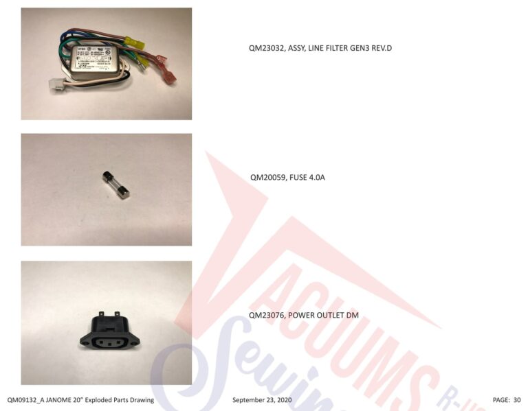 Janome qmpro20 schematic page 24 preview
