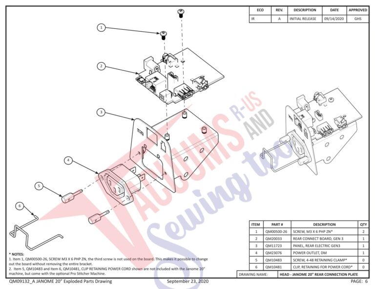 Janome qmpro20 schematic page 28 preview