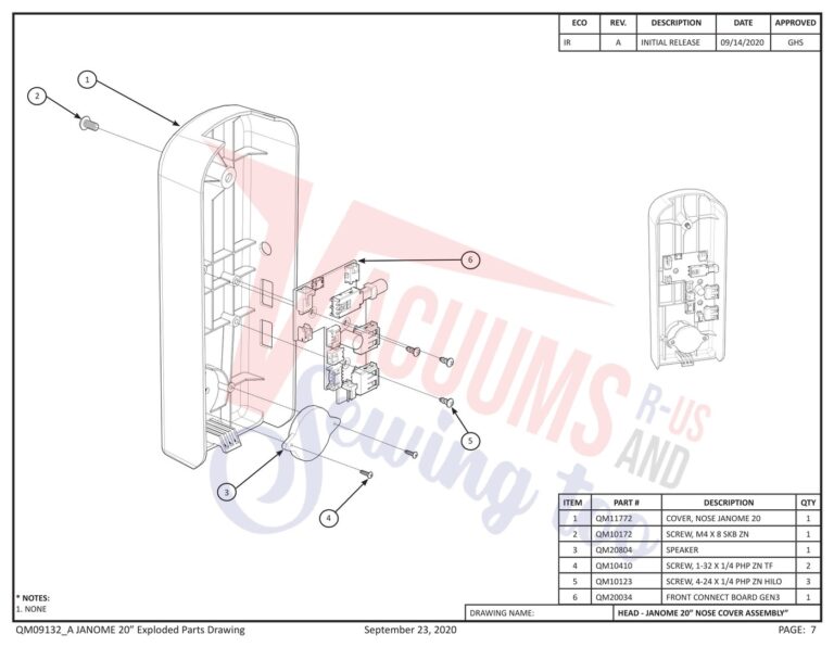 Janome qmpro20 schematic page 29 preview