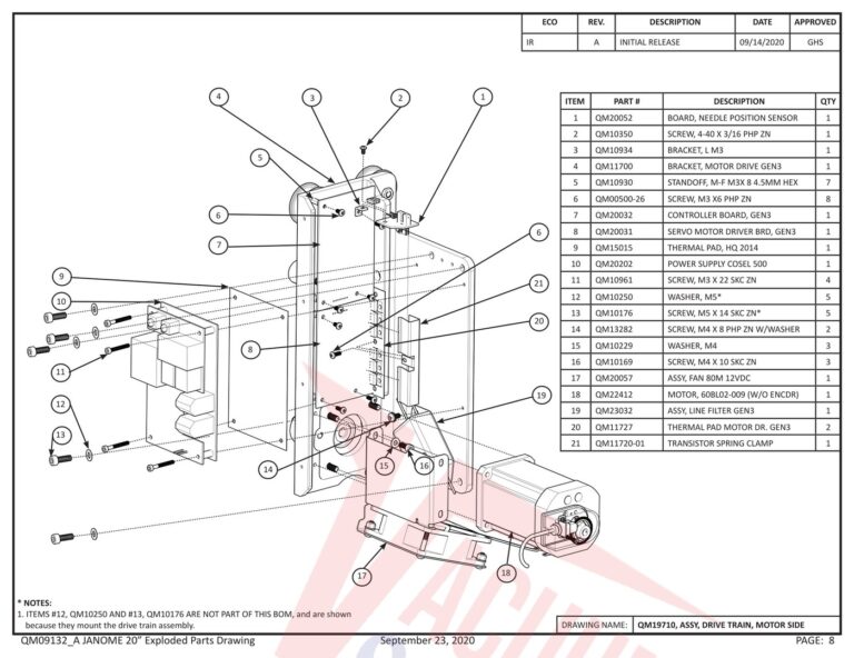 Janome qmpro20 schematic page 30 preview