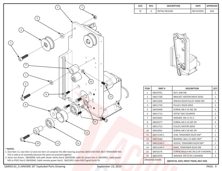 Janome qmpro20 schematic page 31 preview
