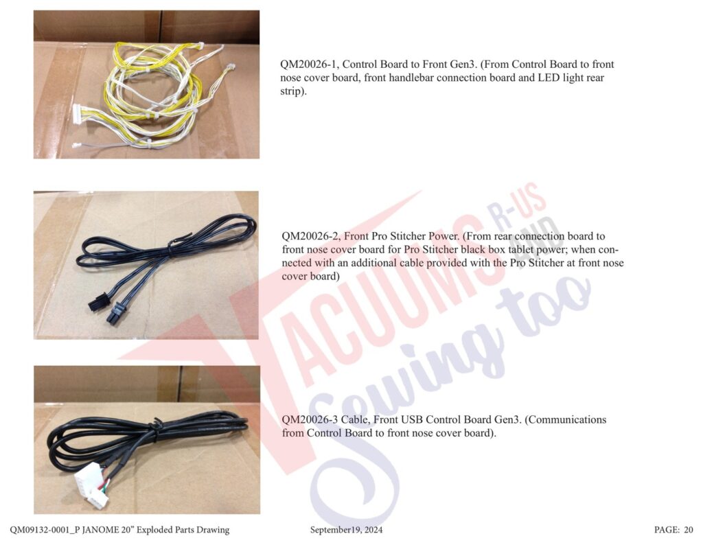 Janome QMPRO20 v2.1 exploded schematic diagram (page 13)
