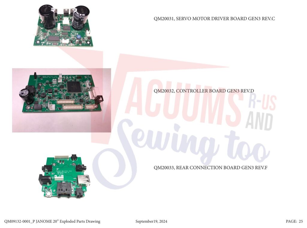 Janome QMPRO20 v2.1 exploded schematic diagram (page 18)