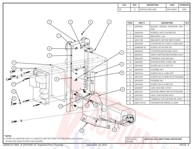 Janome QMPRO20 v2.1 schematic page 30 preview