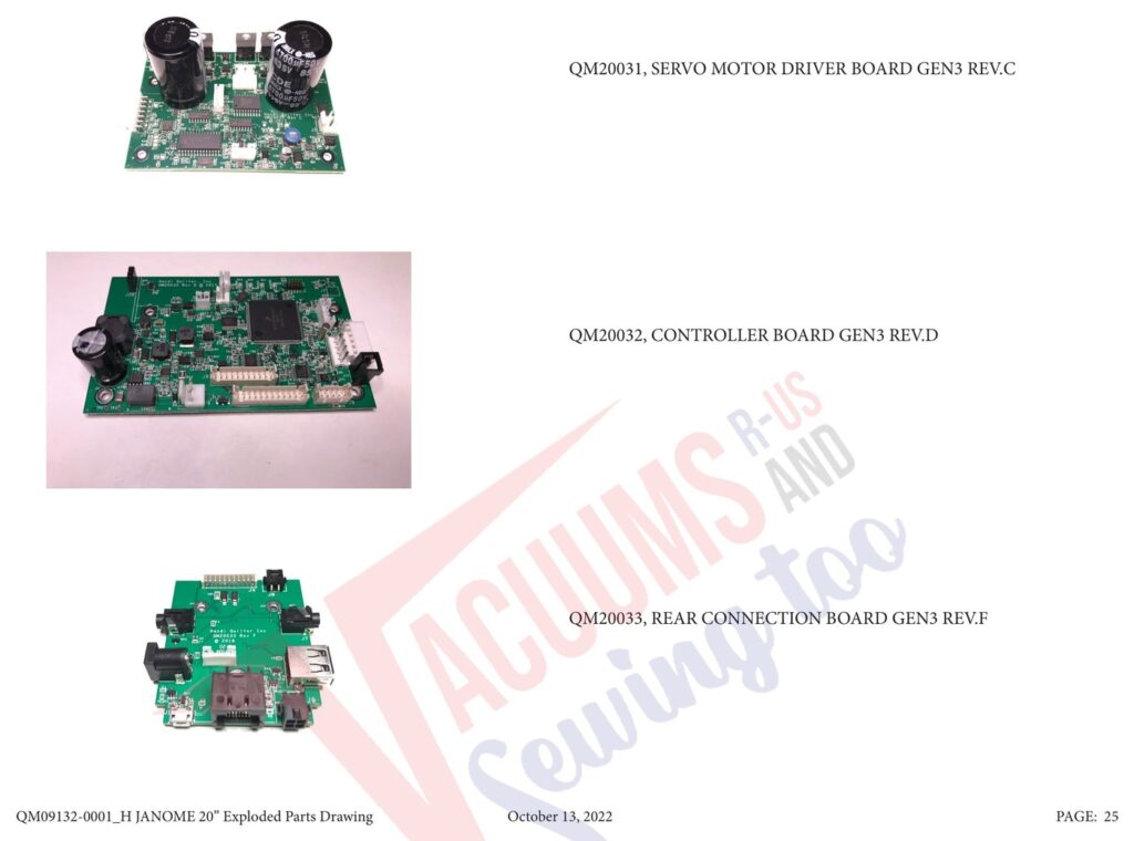Janome qmpro20 v2 exploded schematic diagram (page 18)
