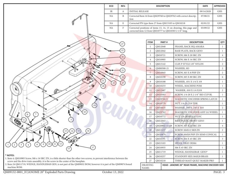 Janome qmpro20 v2 schematic page 23 preview