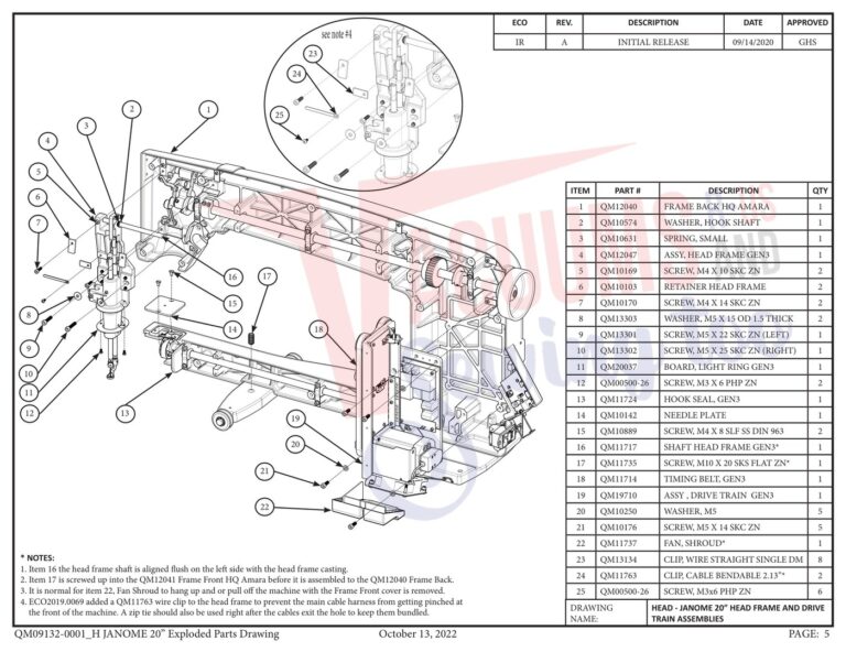 Janome qmpro20 v2 schematic page 27 preview