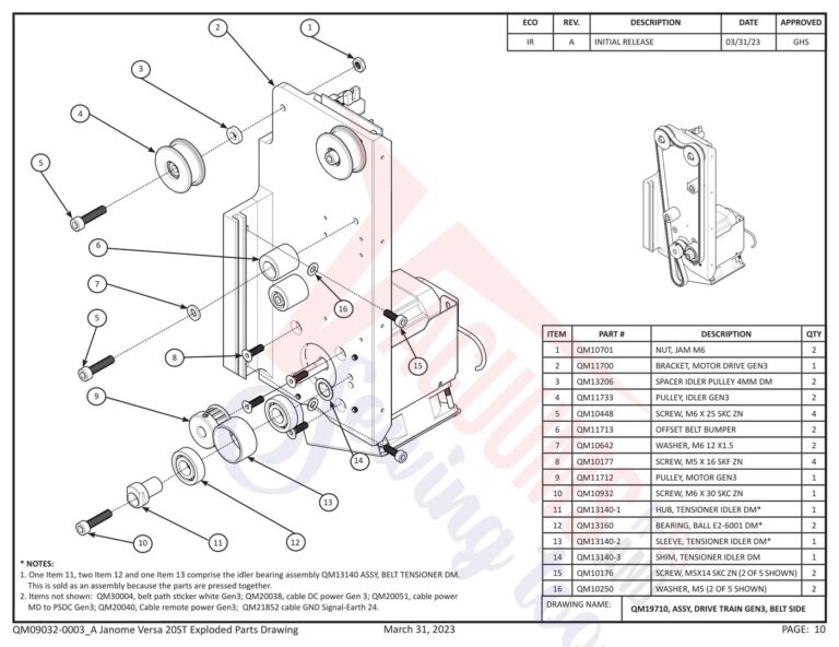 Janome QMPRO20VERSA-ST schematic page 2 preview