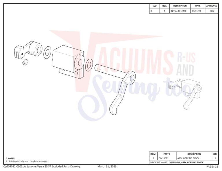 Janome QMPRO20VERSA-ST schematic page 7 preview