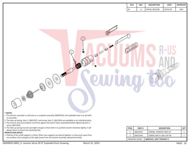 Janome QMPRO20VERSA-ST schematic page 11 preview