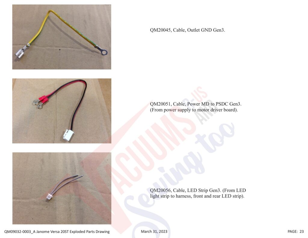 Janome QMPRO20VERSA-ST exploded schematic diagram (page 16)