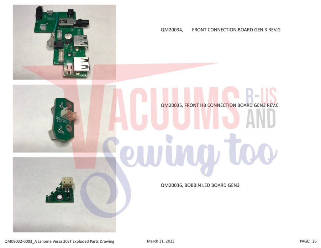 Janome QMPRO20VERSA-ST exploded schematic diagram (page 19)