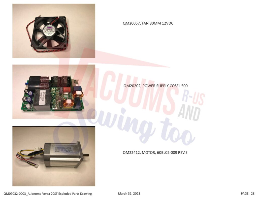 Janome QMPRO20VERSA-ST exploded schematic diagram (page 21)
