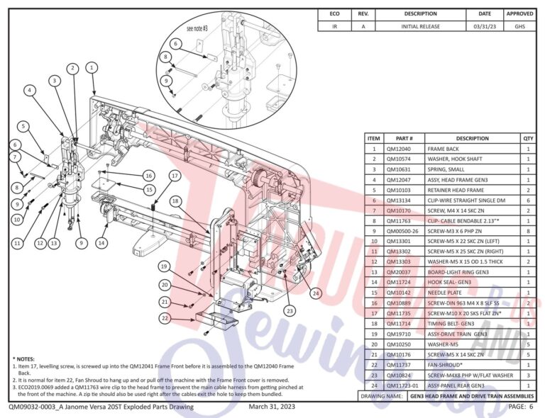 Janome QMPRO20VERSA-ST schematic page 28 preview