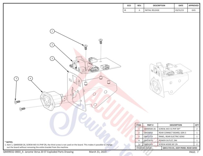 Janome QMPRO20VERSA-ST schematic page 29 preview