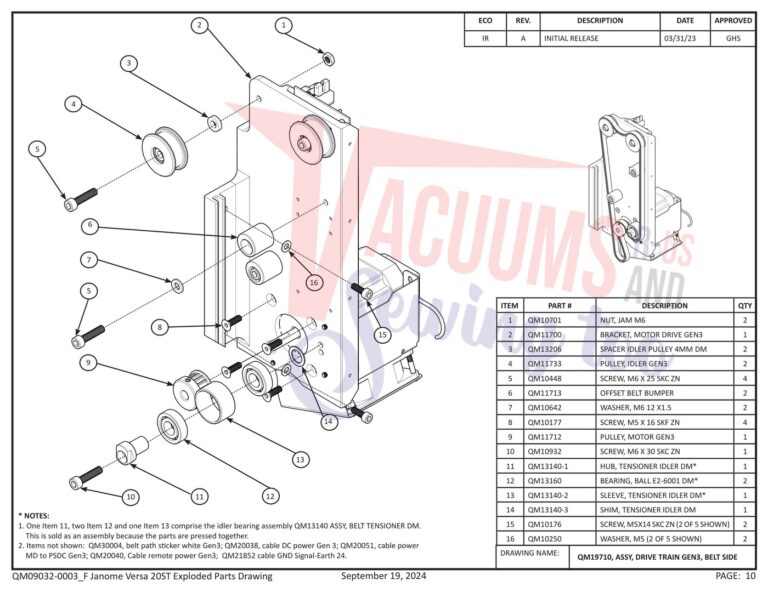 Janome QMPRO20VERSA-ST v1.1 schematic page 2 preview