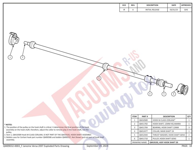 Janome QMPRO20VERSA-ST v1.1 schematic page 10 preview
