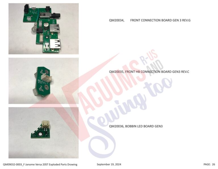 Janome QMPRO20VERSA-ST v1.1 schematic page 19 preview