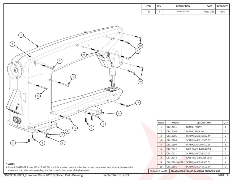 Janome QMPRO20VERSA-ST v1.1 schematic page 26 preview