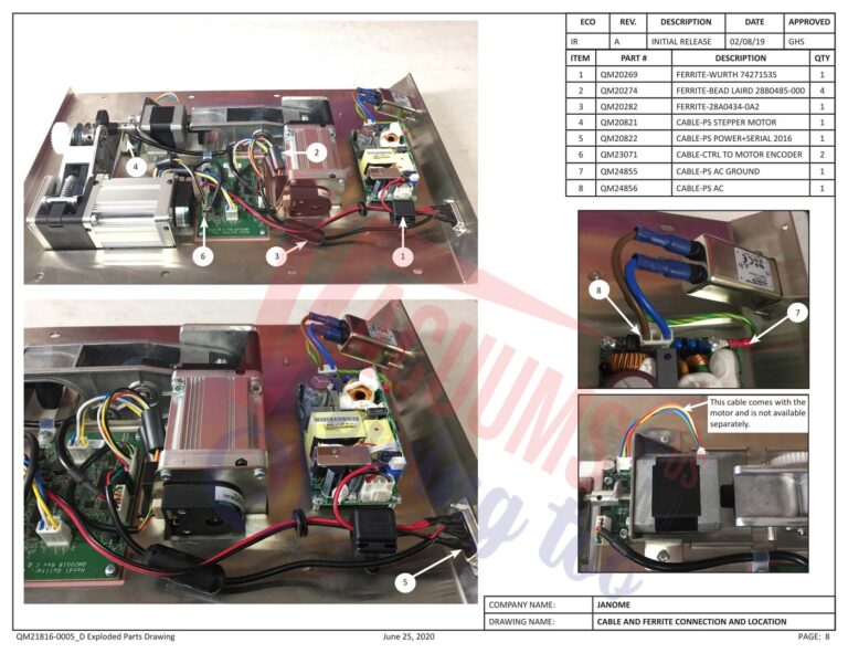 Janome QMPRO-STITCHER V5 schematic page 8 preview