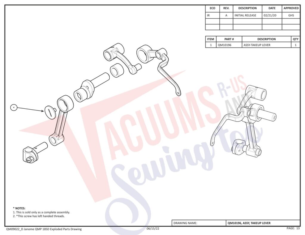 Janome QMPROVERSA exploded schematic diagram (page 5)