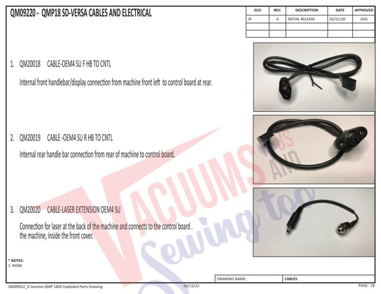 Janome QMPROVERSA schematic page 10 preview