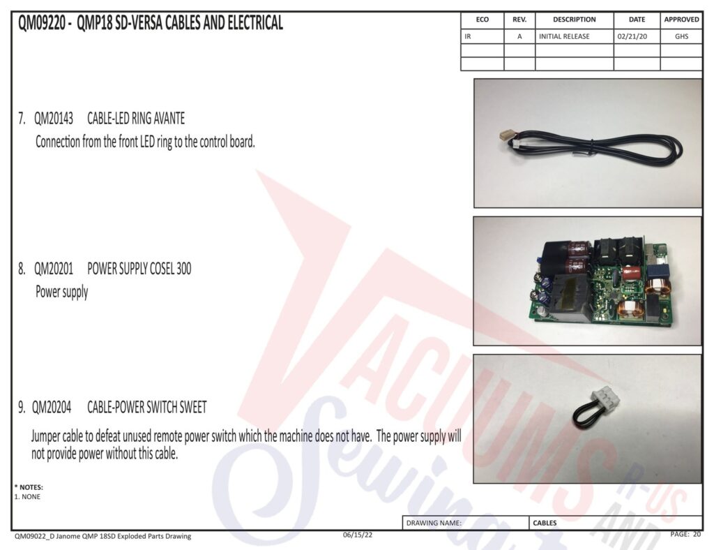 Janome QMPROVERSA exploded schematic diagram (page 13)