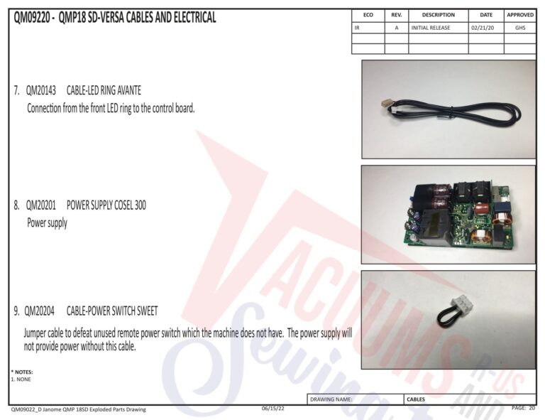 Janome QMPROVERSA schematic page 13 preview