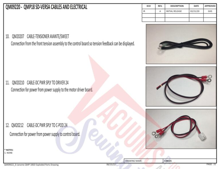 Janome QMPROVERSA schematic page 14 preview