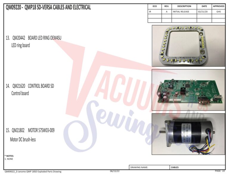 Janome QMPROVERSA schematic page 15 preview