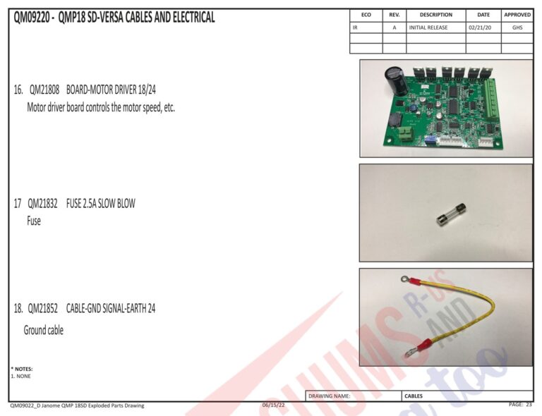 Janome QMPROVERSA schematic page 16 preview