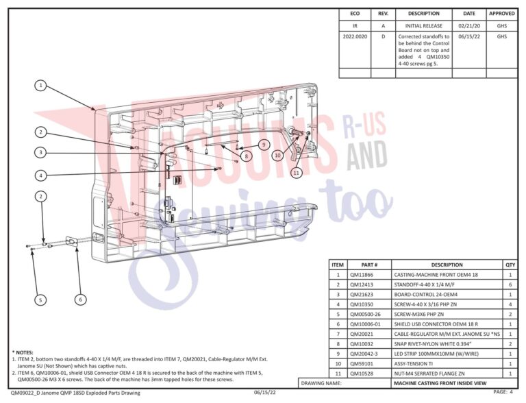 Janome QMPROVERSA schematic page 21 preview