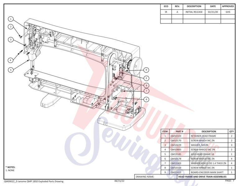 Janome QMPROVERSA schematic page 24 preview